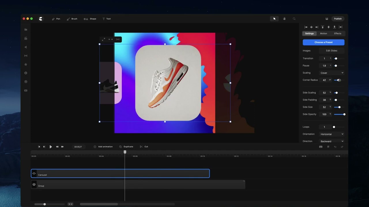 CreateStudio - Carousel Component