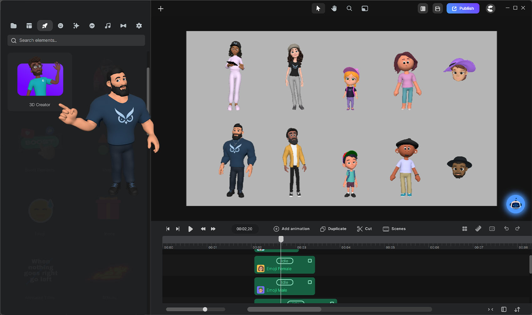 Videomaker 3D Creator Personages