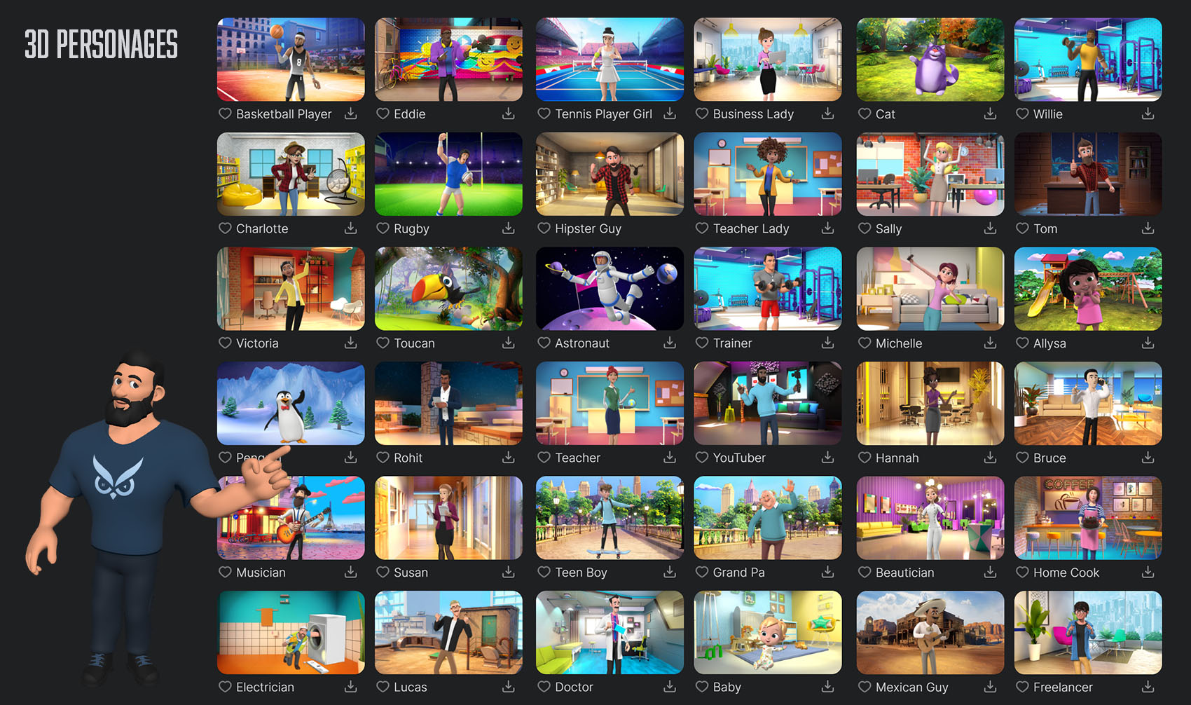 Videomaker 3D Personages