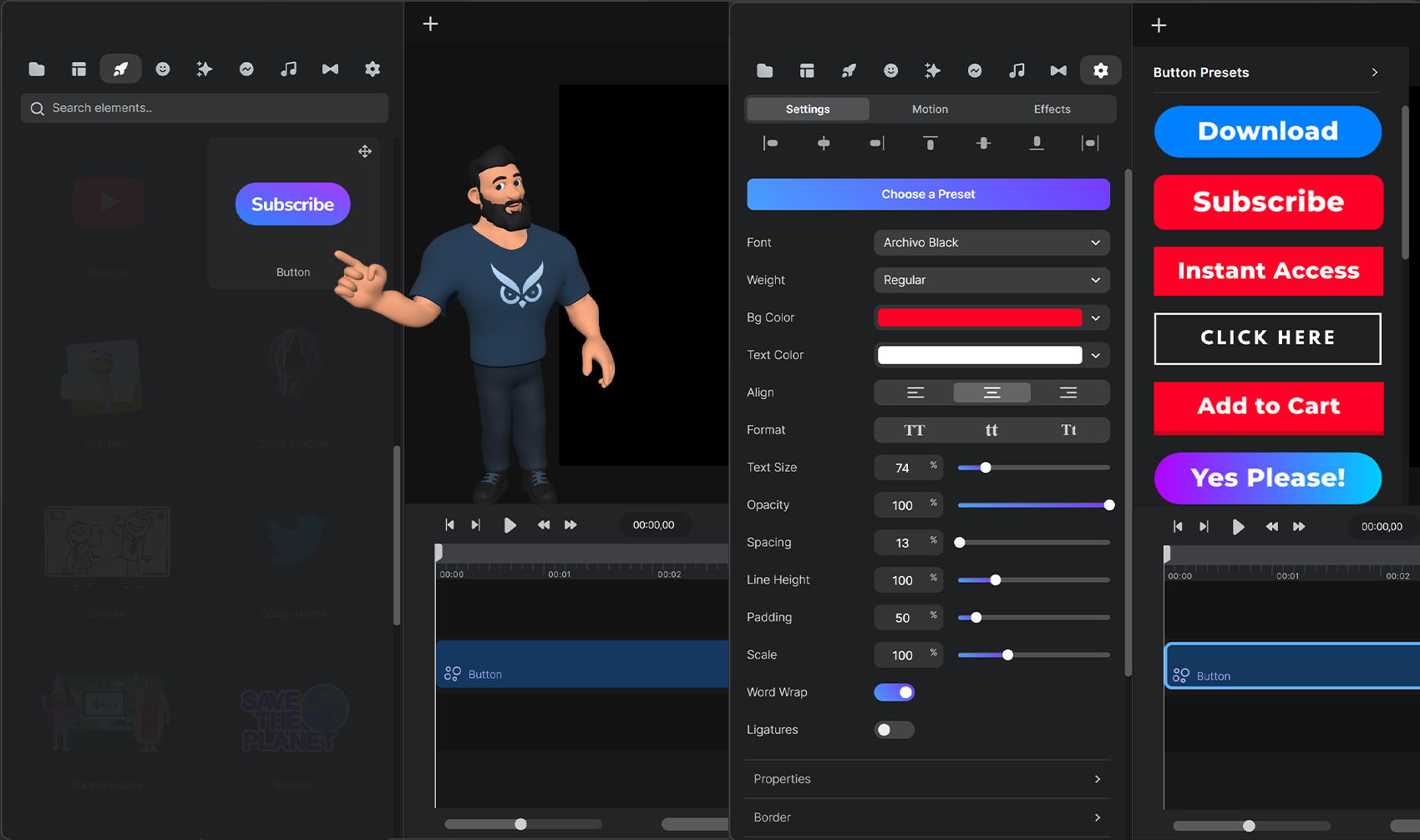 Videomaker Button Tool