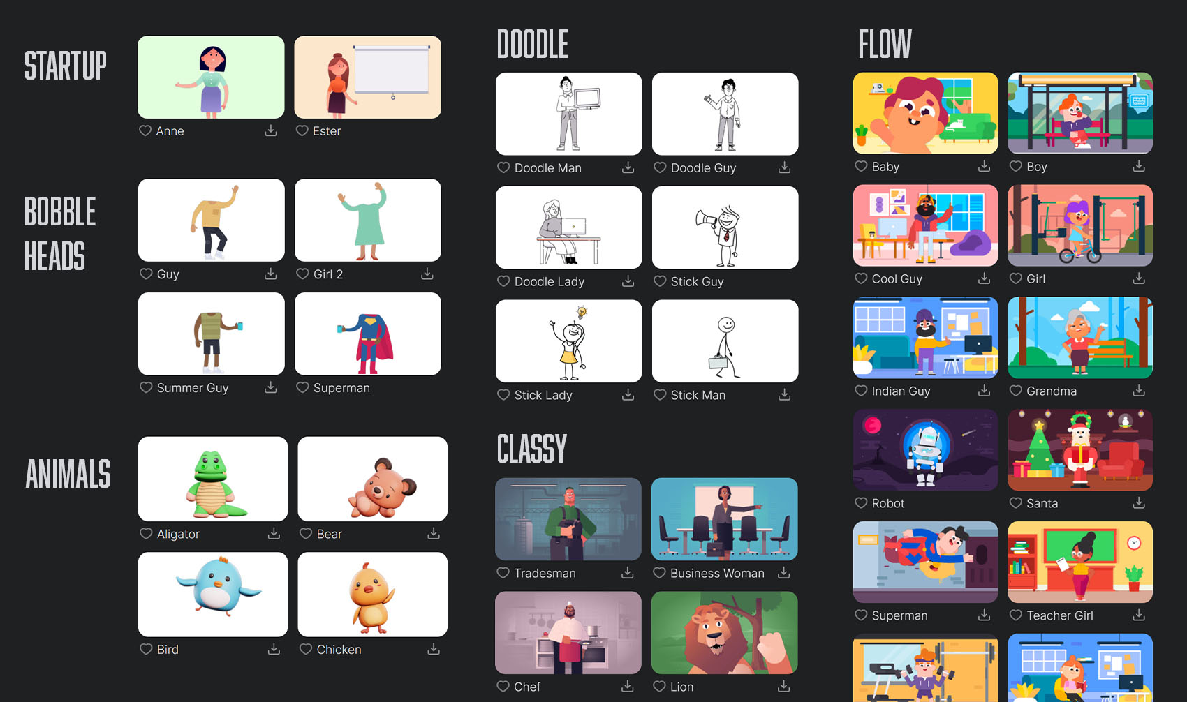Videomaker Characters Personages