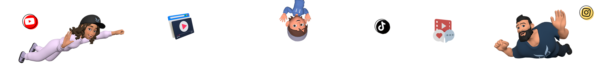Videomaker Header 3D Personages