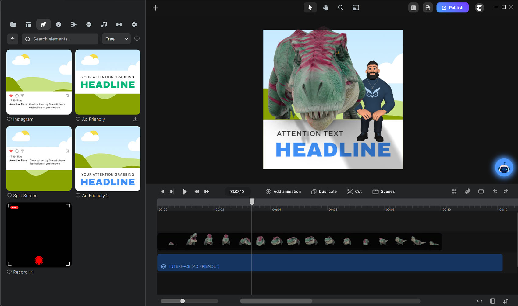 Videomaker Interface Scroll Stopper