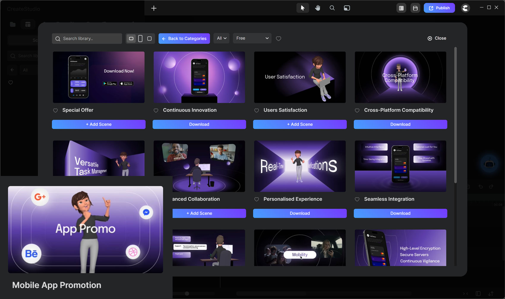 Videomaker Mobile App Promotion Scenes