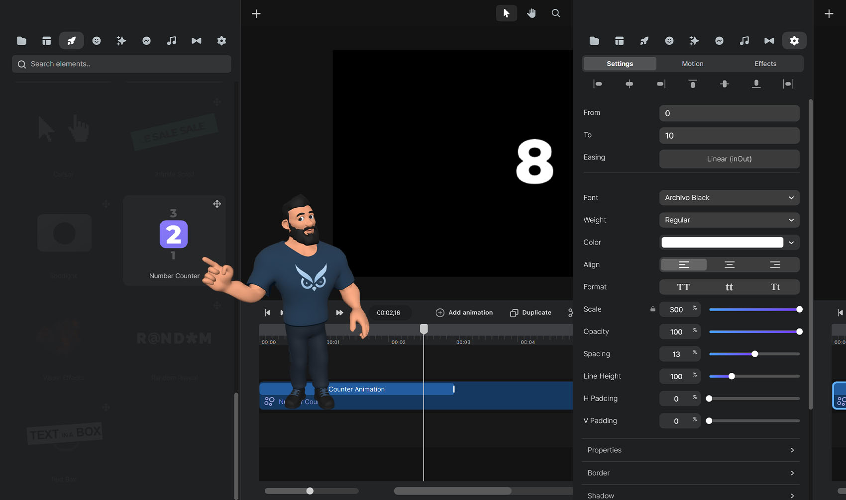 Videomaker Number Counter Tool