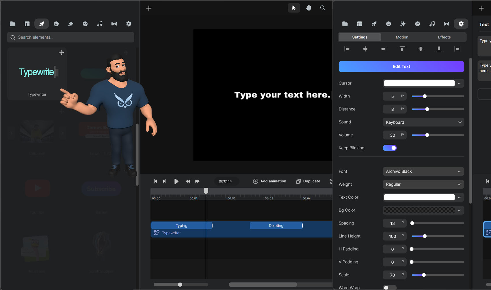 Videomaker Typewriter Tool